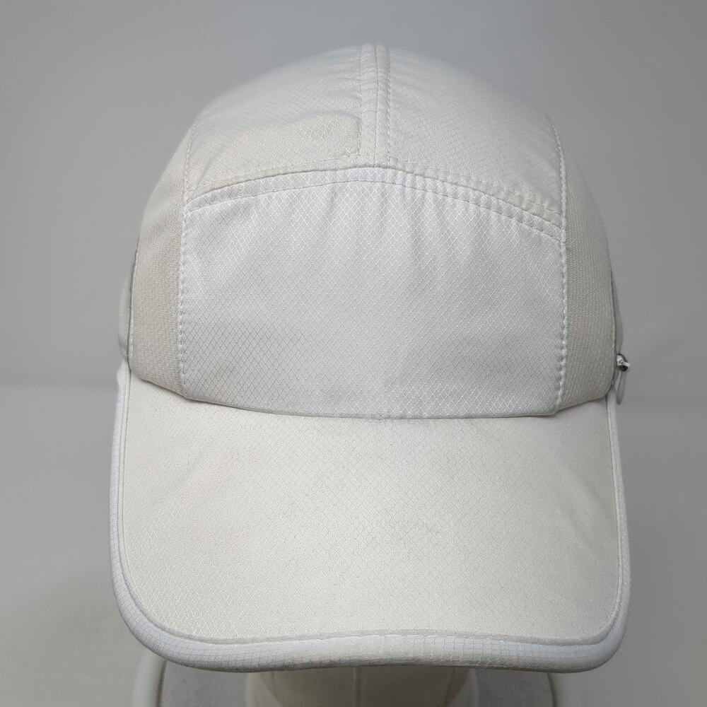 Unbranded Strapback 5 Panel Hat Solid White One S… - image 2